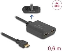 DeLOCK 18650 - HDMI - HDMI - 3840 x 2160 Pixel - Schwarz - Kunststoff - 4K Ultra HD