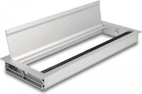 Delock Kabeldurchf&uuml;hrung f&uuml;r Tischeinbau mit B&uuml;rste 300 x 120 x 28 mm silber