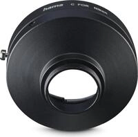 Hama Objektiv-Adapter, f&uuml;r Nikon-F-Objektive an C-Mount-Kameras, Schwarz (00030771)