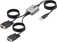 StarTech.com 13ft (4m) 2-Port USB to Serial Adapter Cable, Interchangeable DB9