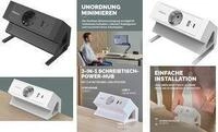 Fellowes Tisch-Steckdosenleiste Power Desk, Typ F, schwarz - f&uuml;r den Markt: D...