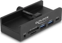 Delock Externer USB 5 Gbps 3 Port Hub 2 x USB Typ-A, 1 x USB Type-C und 2 Slot Card