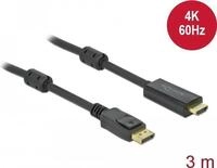 Delock - Adapterkabel - DisplayPort m&auml;nnlich Verriegelung zu HDMI m&auml;nnlich - 3,0m -