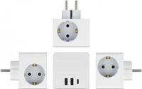 Delock - Netzteil - 16 A - 6 Ausgabeanschlussstellen (USB-C, 2 x 9-polige USB...