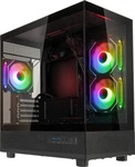 GSI SmartAssembly GSI M-ATX G650B, GSI SmartAssembly ARGB Glass Micro-ATX Case...