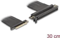Delock Riser Karte PCI Express 3.0 x8 Stecker zu x16 Slot mit Kabel 30 cm...