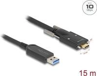 Delock Aktives Optisches Kabel USB 10 Gbps Typ-A Stecker zu USB Type-C Stecker...