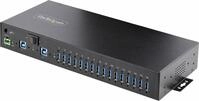 StarTech.com 16-Port Industrial USB 5Gbps Hub with Power Adapter, Metal Enclosure,