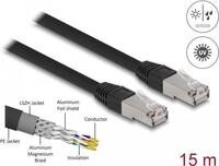 Delock - Patch-Kabel - RJ-45 (M) zu RJ-45 (M) - 15 m - 7 mm - S/FTP - CAT 6a -
