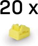 LINDY - LAN-Portblocker - Gelb (Packung mit 20) (47901)