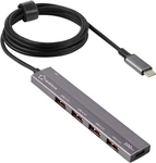 Renkforce RF-USBCH-200 1+4 Port USB-C USB 3.2 Gen 1 Multiport Hub mit