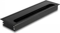 Delock Kabeldurchf&uuml;hrung f&uuml;r Tischeinbau mit B&uuml;rste 280 x 80 x 28 mm schwarz