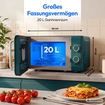 Medion MD100119 Retro Mikrowelle petrol 800W 20L (50079843)