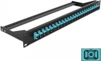 Delock - Patch Panel - Rack montierbar - SC MM X 24 - Schwarz, Aquamarin - 1U -...