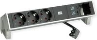 BACHMANN DESK 2 3x CEE7/3 1xUSB-Charger 1x CM (902.9964)