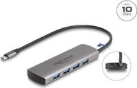Delock USB 10 Gbps 4 Port Typ-A Hub mit Type-C Anschluss und zus&auml;tzlicher (64293)