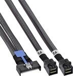 InLine&reg; MCIO Kabel, MCIO x8 auf 2x MiniSAS-HD SFF-8643, 0,5 m (27666A)