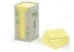 3M Post-it Recycling Notes Haftnotizen, 76 x 76 mm, gelb 100 Blatt-Block, aus 100%