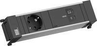 Bachmann Power Frame Einbausteuerleiste 1x CEE7/3 35&deg; 1x USB-C/C 100W schwarz...