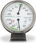 Hama Thermometer und Hygrometer Tahiti, &Oslash; 11 cm, Silber (00222207)