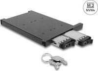 Delock Wechselrahmen f&uuml;r 2 x M.2 NMVe SSD mit SFF-8654 Anschluss f&uuml;r 12,7 mm...