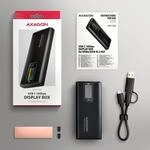 AXAGON EEM2-SD2B externes M.2/SATA-Geh&auml;use, mit Display, 10 Gbit/s - schwarz