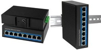 LogiLink Industrial Gigabit Ethernet Switch, 8-Port 10/100/1000 Base-TX RJ45, Plug &