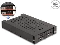 Delock 3.5 Wechselrahmen f&uuml;r 4x M.2 NVMe SSD mit Slim SAS SFF-8654 Anschluss (47072)