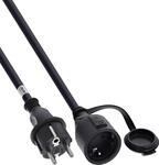 InLine&reg; Schutzkontakt-Verl&auml;ngerung, Outdoor IP44, Ber&uuml;hrungsschutz, 15m...