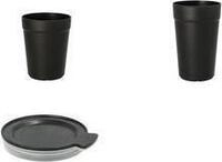 PAPSTAR Circulware Deckel f&uuml;r Mehrweg-Trinkbecher, schwarz Material:...
