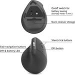 ACT Ergonomic wireless mouse 1600 DPI with vertical grip, eco-friendly (AC5102)