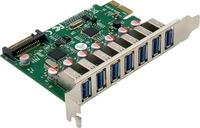 InLine Schnittstellenkarte - 7x USB-A 3.2 Gen.1 - PCIe - mit SATA Stromanschluss