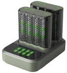 GP Battery M452 Dockingstation Rundzellen-Ladeger&auml;t NiMH Micro AAA Mignon AA