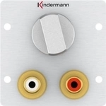 Kindermann Volume control - Modulares Faceplate-Snap-In - RCA X 2