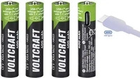 Voltcraft VC-14491030, Voltcraft VC-AAA400USB USB-C Akku Li-Ion AAA 400 mAh 1,5 V -