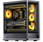 Jonsbo D401 Black PC-Geh&auml;use ATX Midi Tower Tempered Glass Exoskeleton schwarz