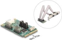 Delock Mini PCIe I/O PCIe full size 2 x Seriell RS-232 mit Spannungsversorgung 5 V /