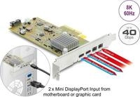 Delock PCI Express x4 Karte zu 2 x extern USB Type-C 40 Gbps (DP Alt Mode)...