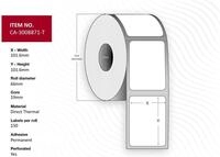 Capture Label 101,6 x 101,6mm, Direct adhesive, 19mm core, outside diameter