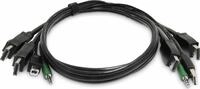 STARTECH.COM 1,8m Dual-DisplayPort KVM Kabel 2x USB 2.0 A zu B 3,5mm Audio...