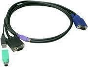 LevelOne ACC-3202 - Tastatur- / Video- / Maus- (KVM-) Kabelkit - HD-15 (VGA) (M) zu