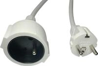 MicroConnect Power Extension Cord EU to French Type E 5m White (MC-PE0500FRW)