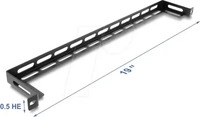 Delock 67462, Delock 19" 0,5 HE L-Form Rack-Panel 80 mm schwarz mit