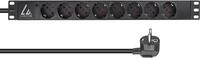 Lanview LVR-2MSCH-LIC-SCH8 Stromverteilereinheit (PDU) 8 AC-Ausg&auml;nge 1U Schwarz