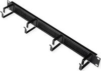 ROLINE 19 Zoll Rangierpanel 1 HE mit B&uuml;rstenleiste 44x60mm schwarz (26.21.0097)