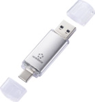Renkforce RF-USBOS-240 USB-Stick 128 GB Silber RF-7577906 USB-A, USB-C&reg; (RF-7577906)