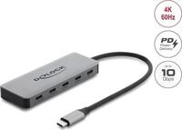 Delock 2 Port USB 10 Gbps Hub und 2 Port USB-C 4K mit PD 3.0 100 Watt (64371)