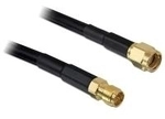 DeLOCK - Antennenverl&auml;ngerungskabel - RP-SMA (M) - RP-SMA (W) - 5,0m - Schwarz
