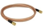 DeLOCK - Antennenkabel - SMA (M) - SMA (M) - 1,0m - (RG-142) - durchsichtig (88895)