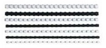 GBC Plastikbinder&uuml;cken CombBind, DIN A4, 32 mm, schwarz oval, 21 Ringe, US-Teilung,